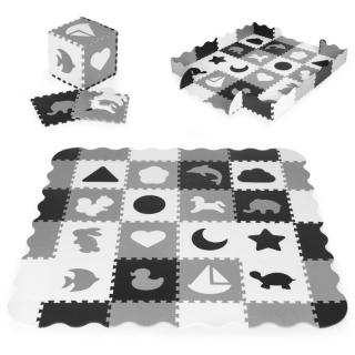 Ecotoys Grey Puzzle habszivacs kirakós játék szőnyeg 151 x 151 cm