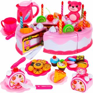 Ecotoys születésnapi készlet Torta rózsaszín