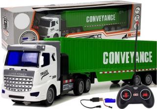 Green Truck távirányítós játékautó pótkocsival
