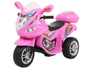 Gyermek elektromos háromkerekű motor Racing Pink