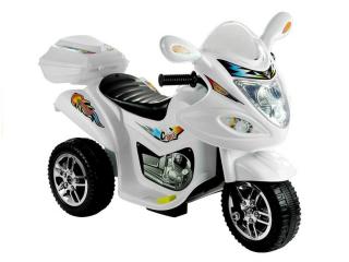 Gyermek elektromos háromkerekű motor Racing White
