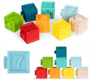 Haunger Textured Blocks szenzoros kockák a legkisebbek számára 8 db