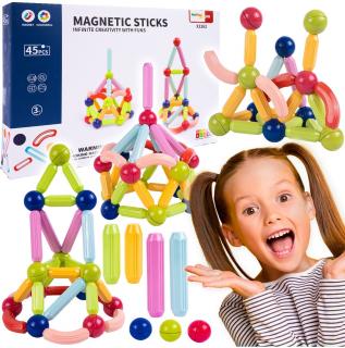 Magnetic Sticks mágneses építőkészlet - 45 db