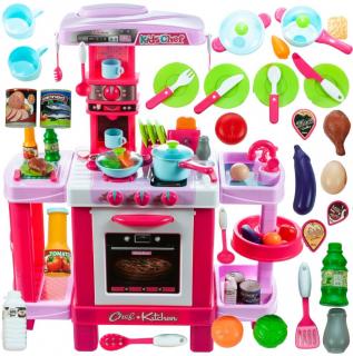 Majlo Toys Kids Chef gyermekkonyha fénnyel és hangokkal rózsaszín