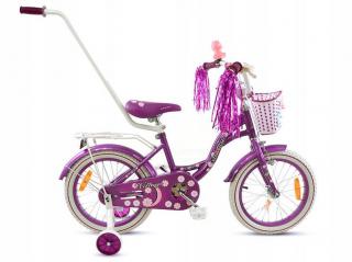 Mexller Village 16  gyermekkerékpár vezetőrúddal lila