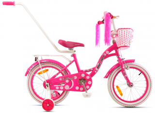 Mexller Village 16  gyermekkerékpár vezetőrúddal rózsaszín