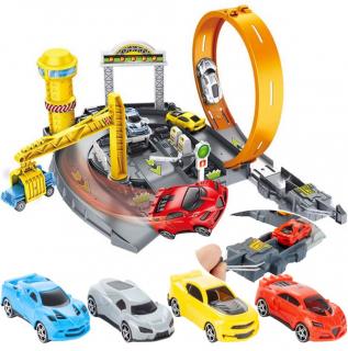Parking Track játékautó-indító 4 játékkal