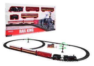 Rail King gyerek elemes vasúti pálya füst- és fényeffektusokkal