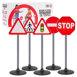 Road Signs gyermek útjelző táblák 70 cm - 5 db