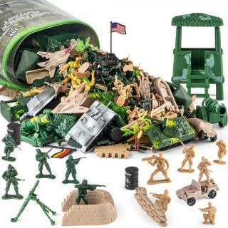 Soldier Playset műanyag katonák készlete tartozékokkal 300 db