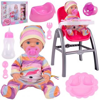 Sweet Doll baba 30 cm étkezőszékkel és egyéb kiegészítőkkel