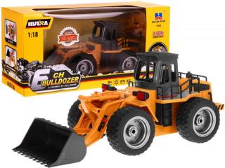 Távirányítós buldózer fém rakodókanállal CH Bulldozer 1:18