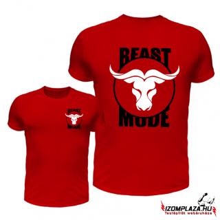 Beast mode Bull - piros póló