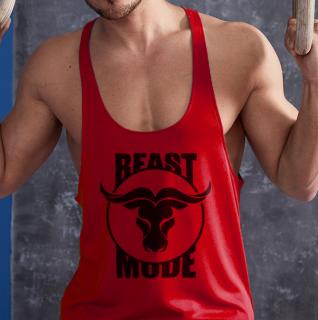 Beast mode bull - piros stringer trikó (L, XL méretben nem rendelhető) ()