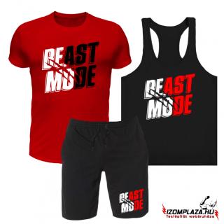 Beast mode szett: 1db póló+1 db trikó+1db rövidnadrág  (A)