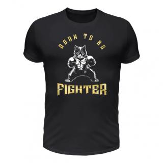 Born to be fighter férfi póló (fekete) (A mérettáblázatot)