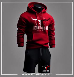Born to fight - Bullspirit pulóver + rövidnadrág (piros-fekete) ()