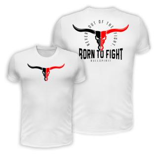 Born to fight póló (fehér) (A mérettáblázatot lejjebb, a)