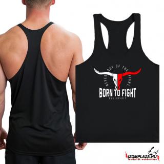 Born to fight - Stringer fekete trikó (A mérettáblázatot)
