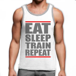 Eat, sleep, train, repeat trikó (fehér)