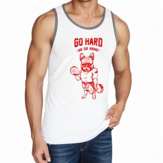 Go hard or go home fehér-szürke trikó (Csak XL-es méretben rendelhető) ()