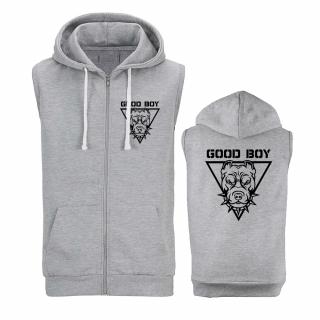 Good boy -cipzáras ujjatlan felső -szürke (L, XL méretben nem rendelhető)