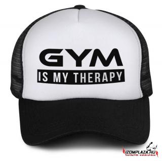 Gym is my therapy baseball sapka (fekete-fehér)