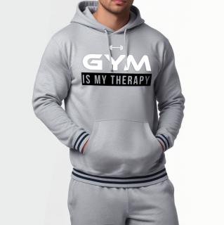Gym is my therapy pulóver - szürke (S, M, L méretekben rendelhető) ()