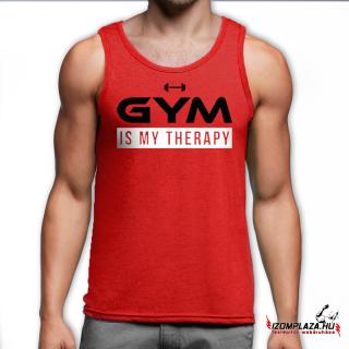Gym is my therapy trikó (piros) (A mérettáblázatot lejjebb, a)