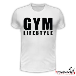 Gym lifestyle férfi póló (fehér) (A mérettáblázatot lejjebb, a)