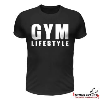 Gym lifestyle férfi póló (fekete) (A mérettáblázatot lejjebb,)