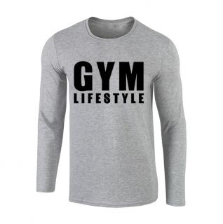 Gym lifestyle - hosszú ujjú felső (szürke) (A mérettáblázatot)