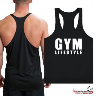 Gym lifestyle - Stringer fekete trikó (A mérettáblázatot)