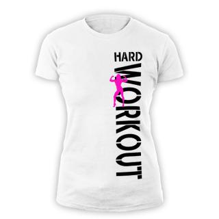 Hard Workout (fehér női póló) (A mérettáblázatot lejjebb, a)