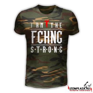 I am the FCKNG strong - terepmintás póló (Csak XXL-es méretben rendelhető) ()