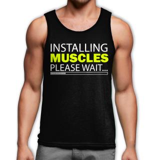Installing muscles please wait trikó - fekete (XXL-es méretben nem rendelhető) ()