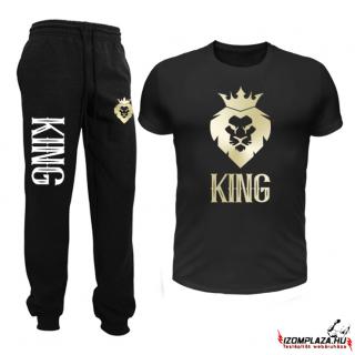 King póló (fekete) + melegítő nadrág (fekete) (A)