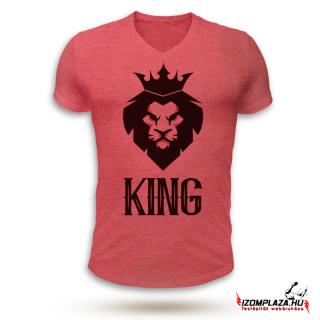 King V-nyakú póló (S, M, XXL méretben rendelhető) (A)