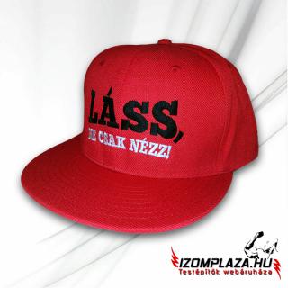 Láss, ne csak nézz! hímzett SNAPBACK sapkák: piros, fekete, szürke, kék, fehér