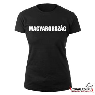 Magyarország női póló (fekete) (A mérettáblázatot lejjebb, a)