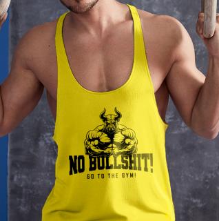 No bullshit, go to the gym - Stringer sárga trikó (L-es méretben nem rendelhető) ()