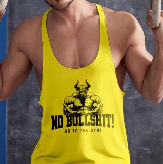 No bullshit, go to the gym - Stringer sárga trikó (S, XXL méretben rendelhető) ()