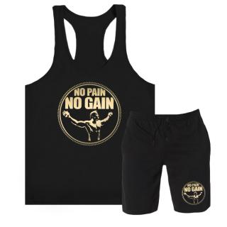 No pain No gain - gold (stringer trikó+rövidnadrág) (A)