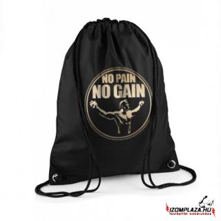 No pain no gain - Gymbag/tornazsák (fekete)