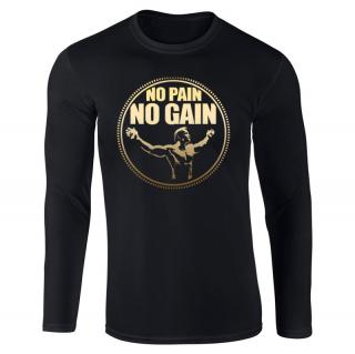 No pain no gain - hosszú ujjú felső (fekete) (A)