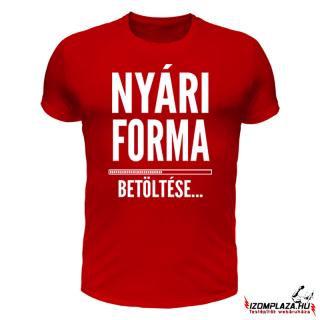 Nyári forma betöltése... (piros póló) (A mérettáblázatot)