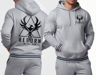 Reborn in the gym pulóver - szürke (S, M, L méretekben rendelhető) ()