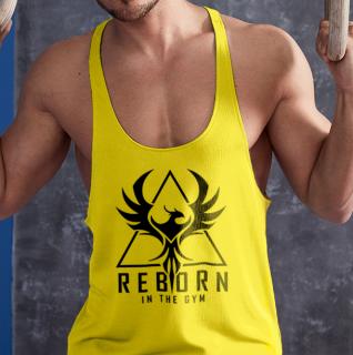 Reborn in the gym - Stringer sárga trikó (L-es méretben nem rendelhető) ()