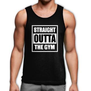 Straight outta the gym trikó - fekete (XXL-es méretben nem rendelhető) ()