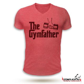 The gymfather V-nyakú póló (piros) (A mérettáblázatot lejjebb,)